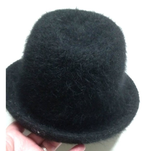 COPY - Women's Fedora Look Angora Wool Hat Vintage Black Classic Hollywood 20s … - Picture 5 of 7